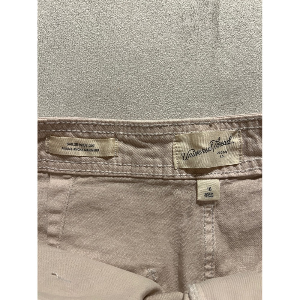 Universal Thread Womens Sailor Wide Leg High Rise Jeans Cream Beige 16 Regular - Picture 7 of 13